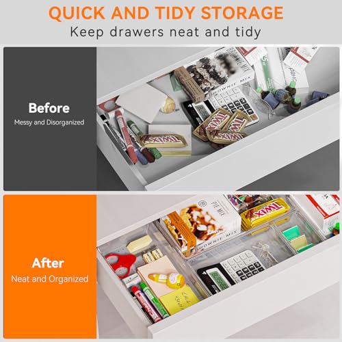 Stackable clear storage for office supplies