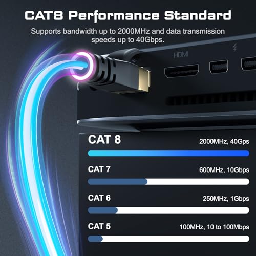 DbillionDa 6FT Cat 8 Cable Black