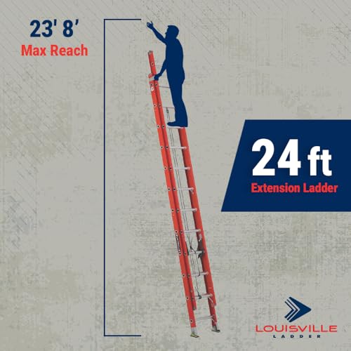 Non-conductive fiberglass extension ladder