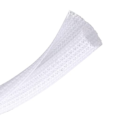 CrocSee white cable management sleeve rolled