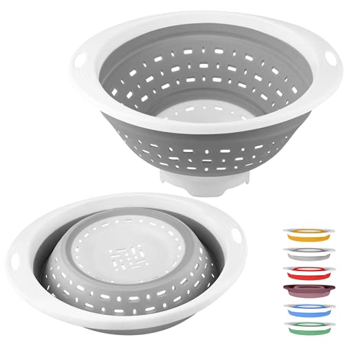 QiMH 5 Quart Collapsible Colander full view