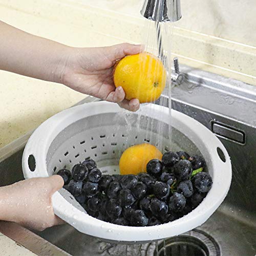Drainer basket holding fresh vegetables