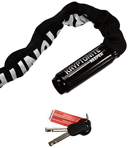 Black heavy-duty bike security chain