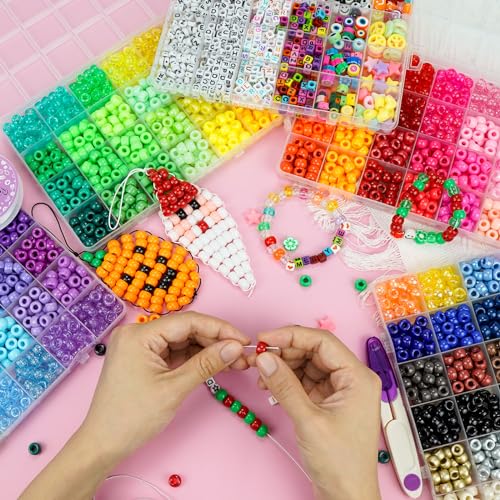 Assorted pony beads and letter beads