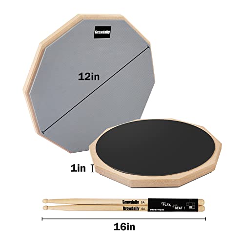 GrowDaily drum pad showing rubber construction