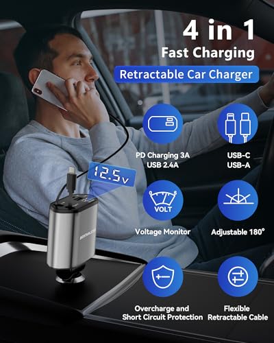 Close up of USB-A and USB-C ports on BERTHALESS charger