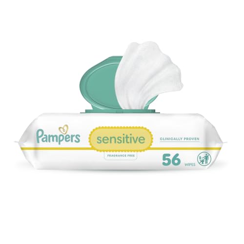 Pampers Sensitive Baby Wipes 56 count front view