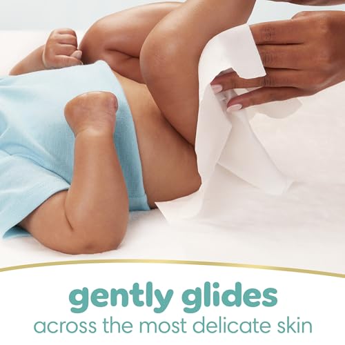 Back of Pampers Sensitive wipes packaging