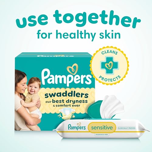 Pampers Sensitive wipes stack in packaging