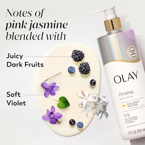 Application of Olay Collagen Peptides lotion on skin