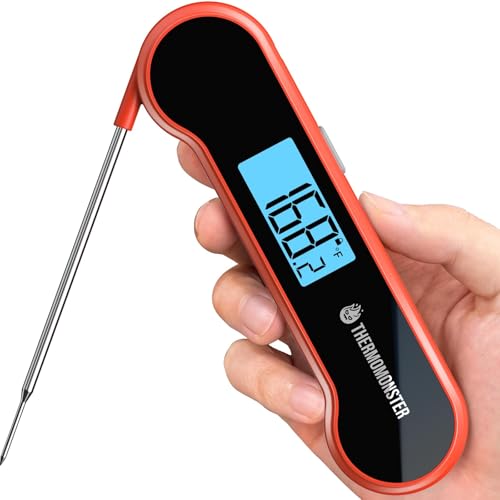 ThermoMonster 0.5 Sec Instant Read Digital Meat Thermometer Red