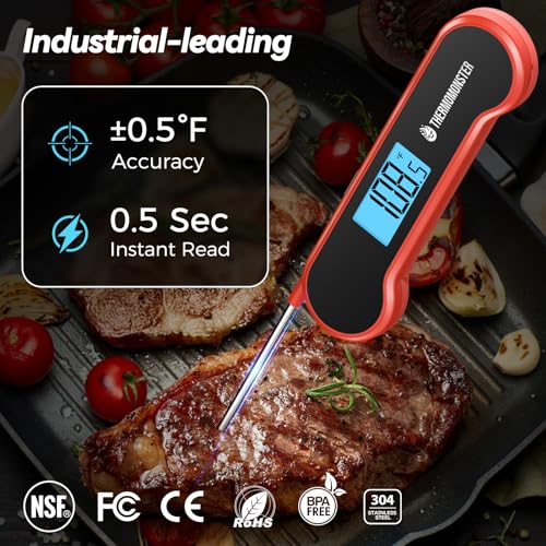 Close up of ThermoMonster HT09 digital display