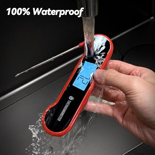 ThermoMonster thermometer showing temperature lock feature