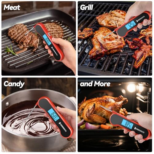 The ThermoMonster HT09 in red kitchen setting