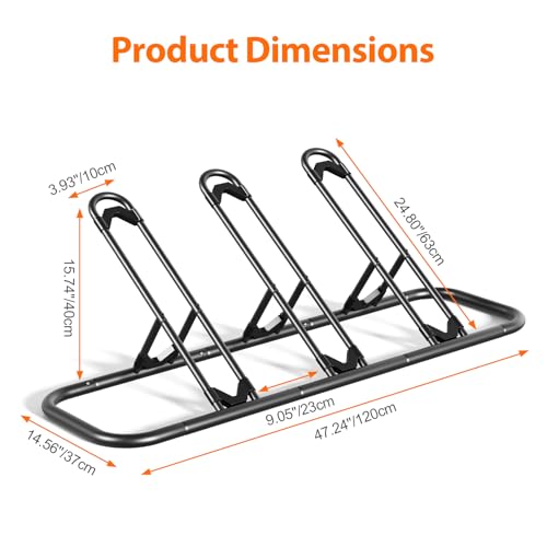 Steel bike stand wheel holder detail