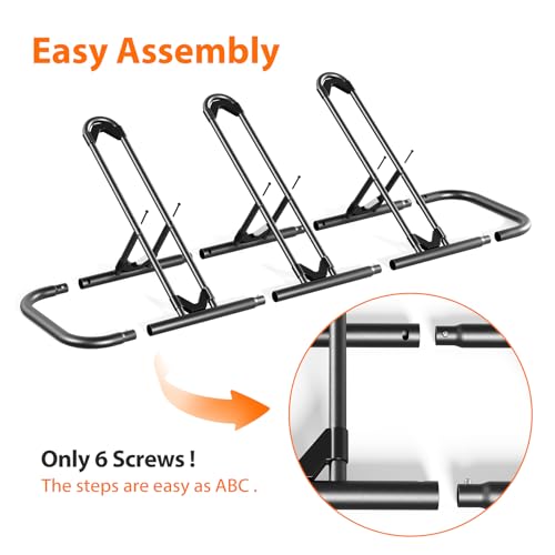Close up of powder-coated steel bike rack
