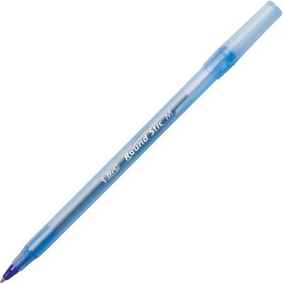BIC Round Stic Xtra Life Ballpoint Pen translucent ink supply