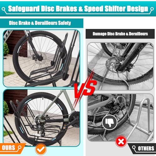 Black steel bike stand profile