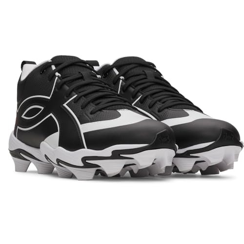 Synthetic upper detail of UA Leadoff Icon cleats