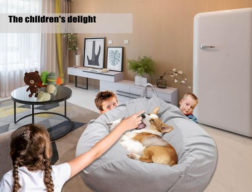 Small gray bean bag chair