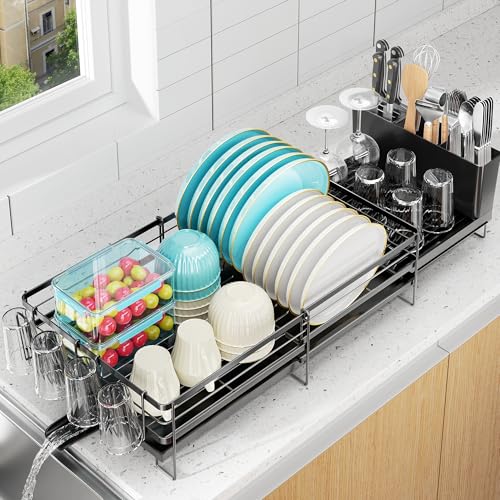 Pantasia Large Expandable Dish Drying Rack front view
