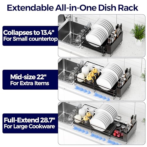 Pantasia dish rack in collapsed position