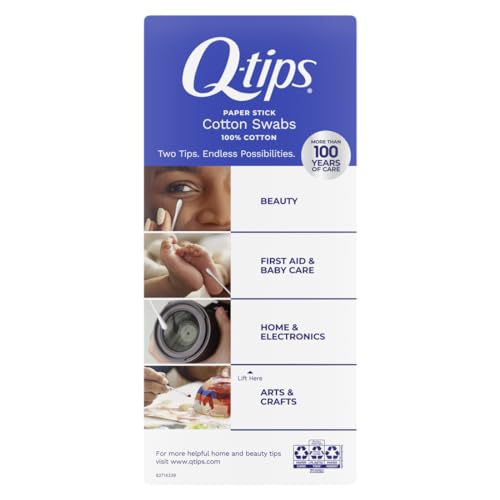 Close up of Q-tips cotton swab texture