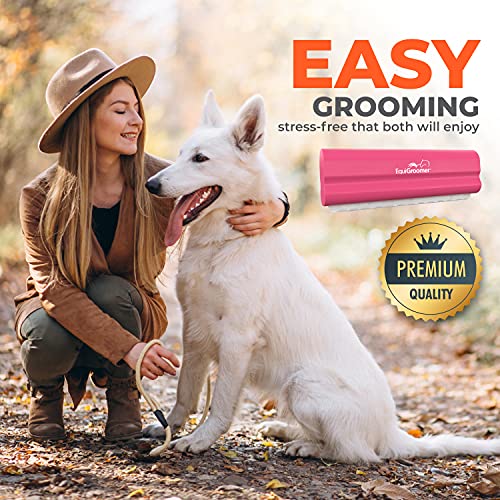 EquiGroomer brush angled to show design