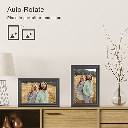 Side profile of the 10.1 inch black picture frame