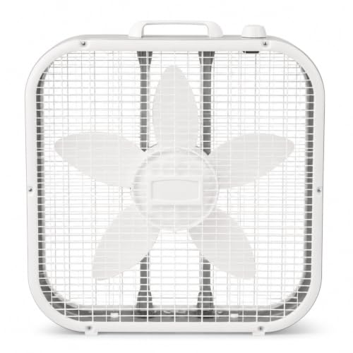 Generic 20 inch box fan white view