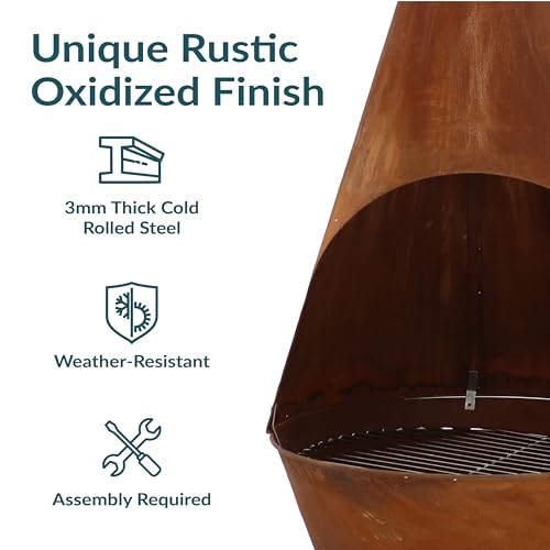 Chiminea grill grate attachment