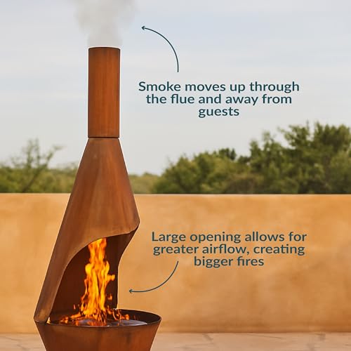 Side profile of chiminea