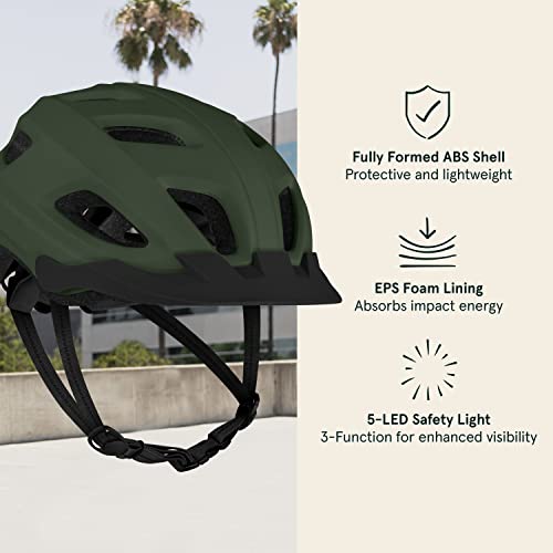 Retrospec Lennon bike helmet with integrated LED light