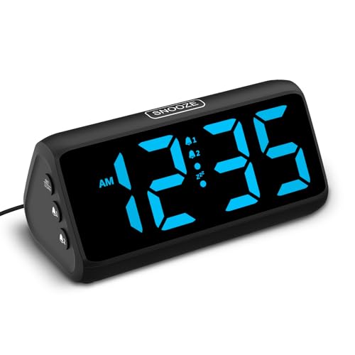Netzu 6208D black digital alarm clock