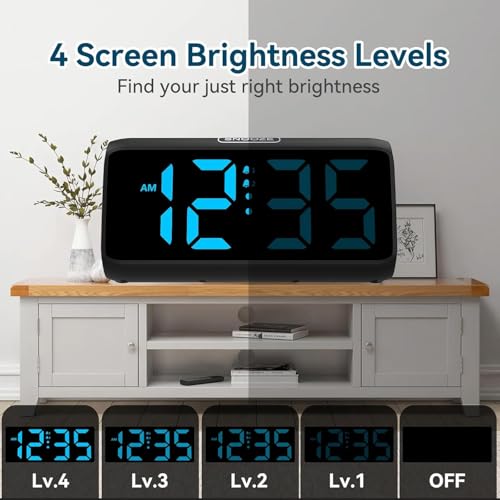 Netzu alarm clock side profile showing compact size