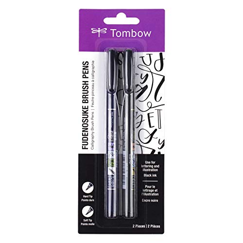 Tombow 62038 Fudenosuke Brush Pen 2-Pack
