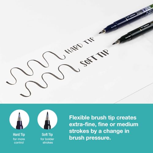 Calligraphy strokes created with Tombow pens