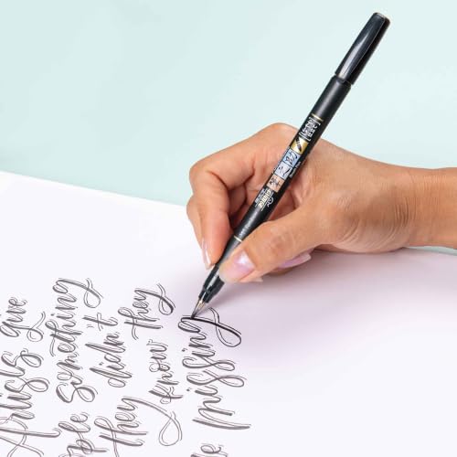 Writing sample showing varying line thickness