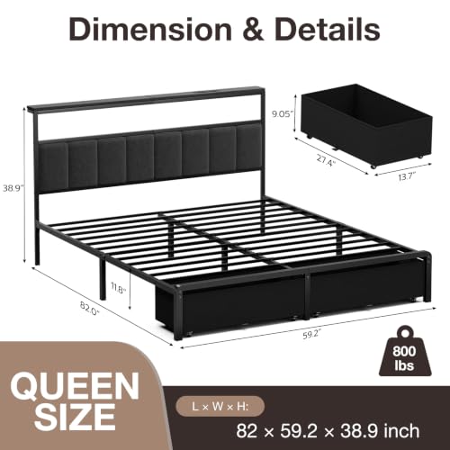 UHTN bed with storage drawers open