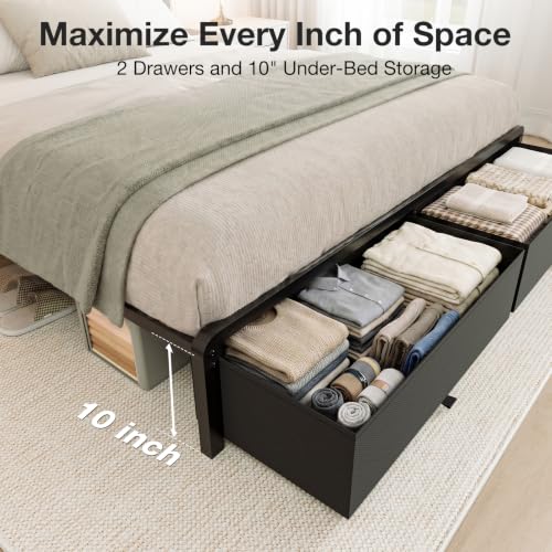 Upholstered headboard storage shelf