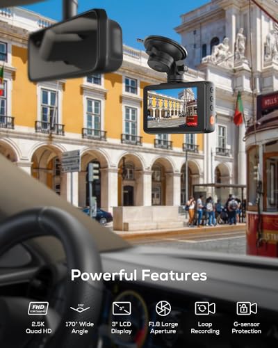 3-inch IPS display on iZEEKER dash camera