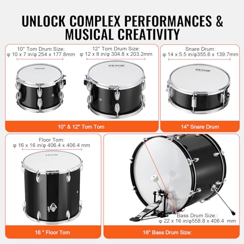 Close up of the snare drum and hi-hat cymbal setup