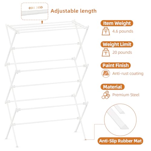 FILROUG Drying Rack Clothing X-shaped frame detail