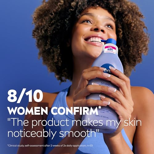 NIVEA lotion bottle showing recycled plastic icon