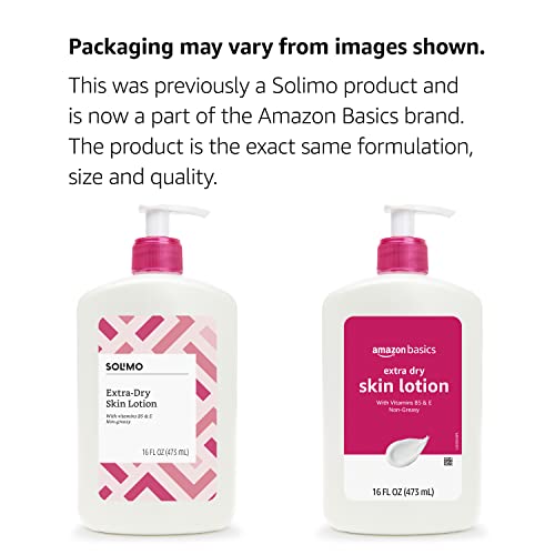 Basics Body Lotion label showing vitamins B5 and E