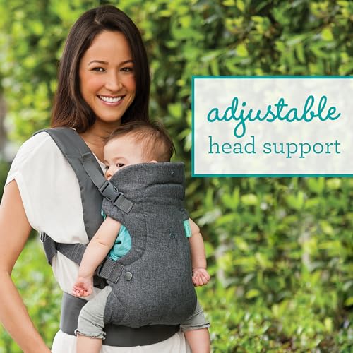 Padded shoulder straps on Infantino carrier
