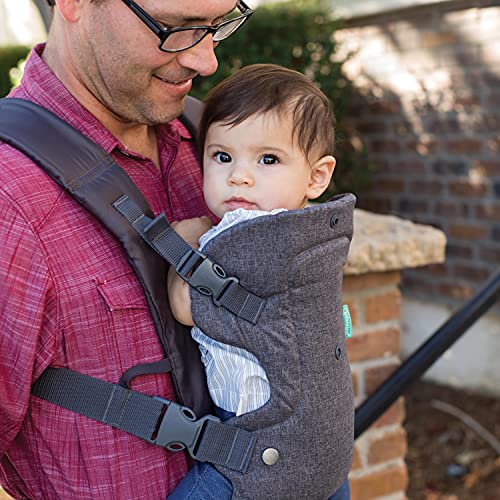 Infantino carrier showing M-position seat support