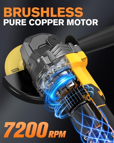 Aiderar angle grinder showing trigger and lock-off switch