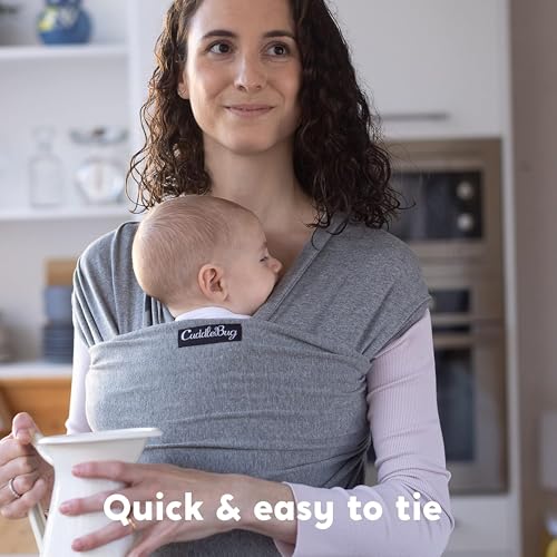 Baby held in CuddleBug wrap