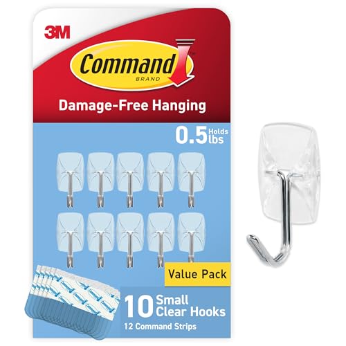 Command Small Clear Wire Hooks package